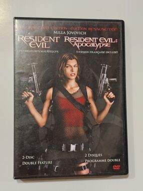 Resident Evil 1 & Apocalypse DVD 2 Disc Double Feature Milla Jovovich